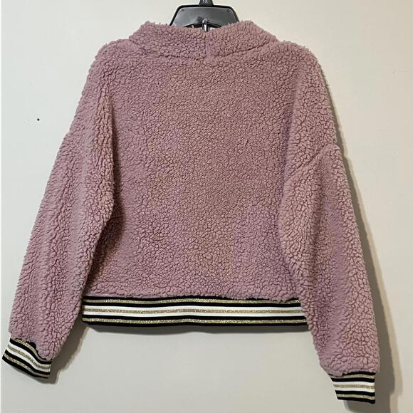 Nanette Lepore Pink Plush Cozy Sherpa Fleece Sweatshirt Pullover Women's Large - Picture 3 of 3
